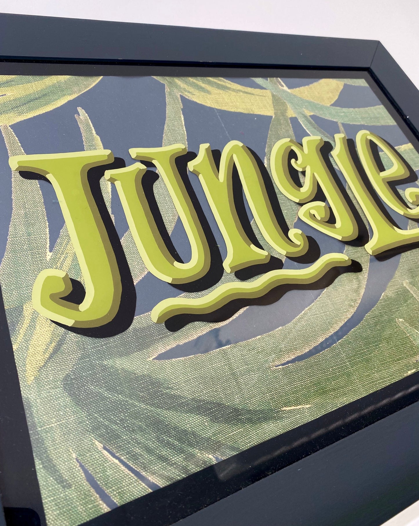 ‘JUNGLE ’ - Framed Reverse Glass Painting