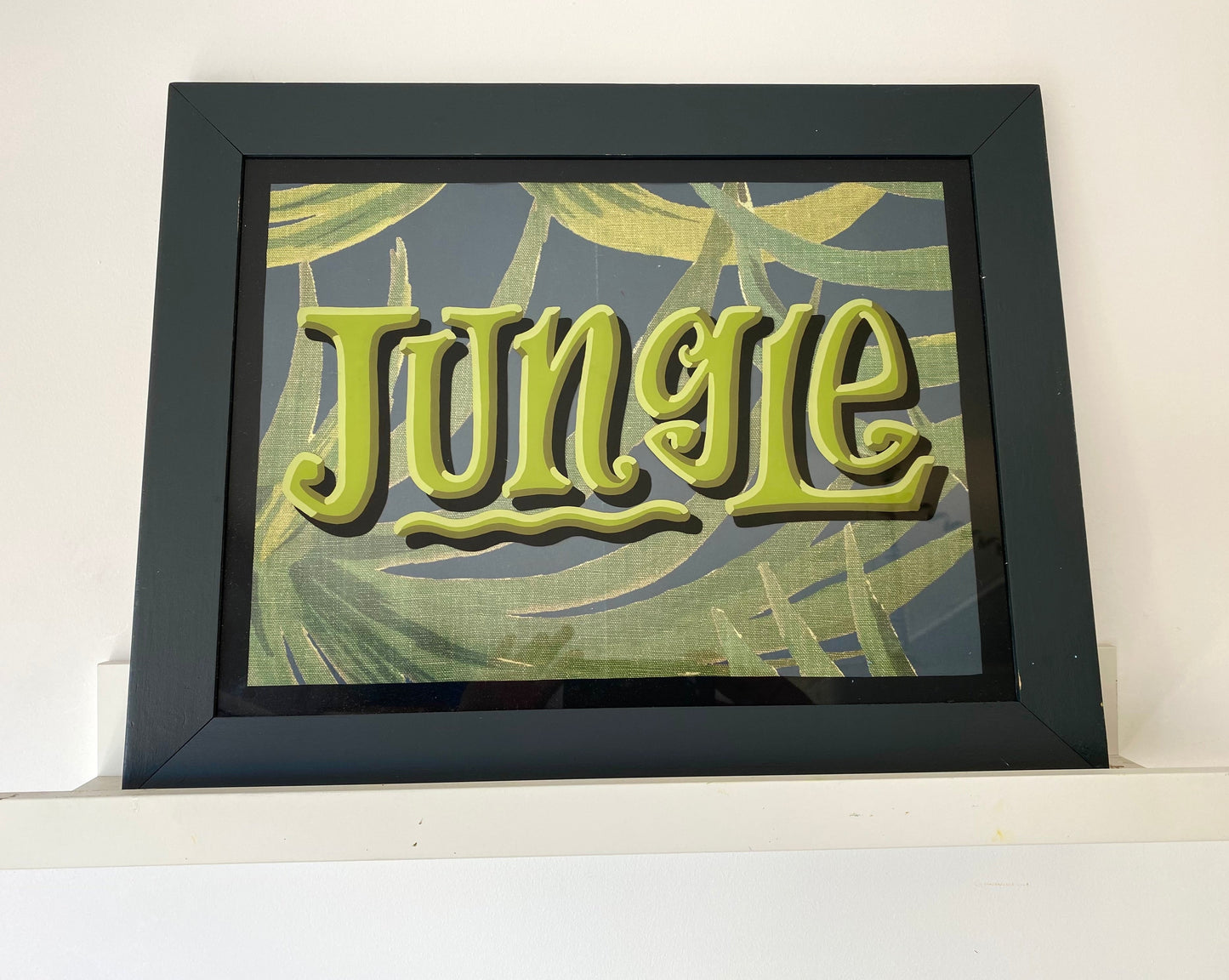 ‘JUNGLE ’ - Framed Reverse Glass Painting